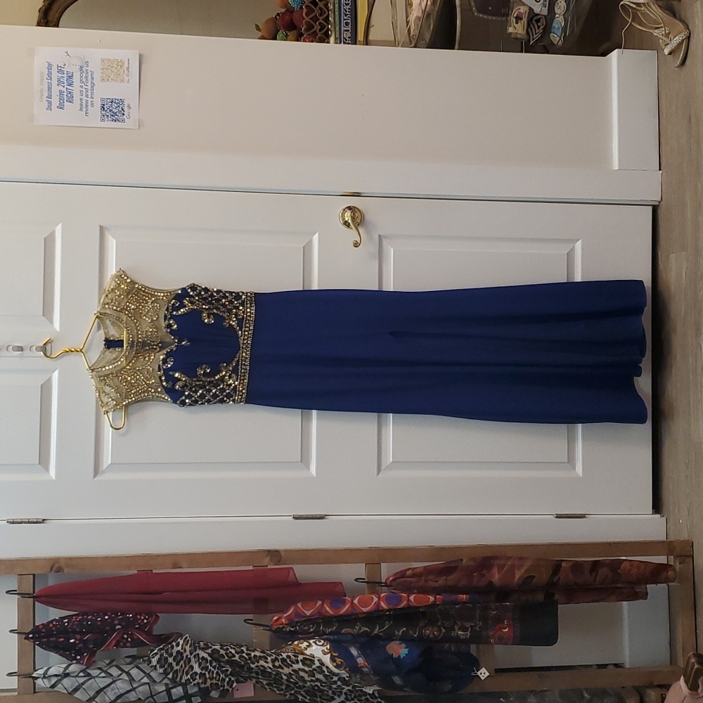 Blue & Gold formal dress